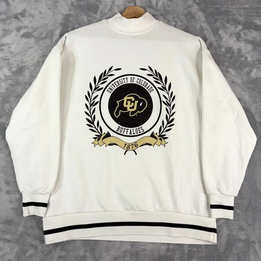 Colorado Buffalo Gameday Couture Mock Neck Sweatshirt White Size Small